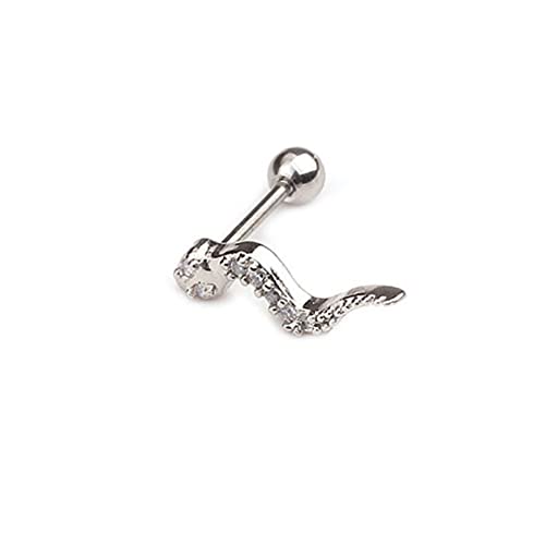 Boucles d'oreilles en argent motif papillon plume zircon, le cadeau tendance pour petite amie