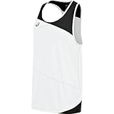 ASICS Men's Gunlap Singlet, White/Black, X-Large