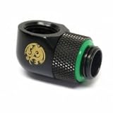 BITSPOWER G1/4 Matte Black Rotary 90 Degree IG 1/4 Adapter 2 Pack