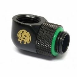BITSPOWER G1/4 Matte Black Rotary 90 Degree IG 1/4 Adapter 2 Pack