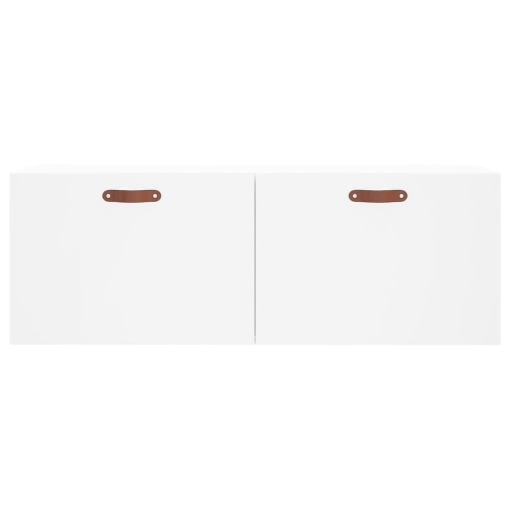 vidaXL Armoire Murale, Placard Suspendu avec Rangement, Meuble Flottant de Salon Salle de Séjour Intérieur, Moderne, Blanc Bois d'Ingénierie