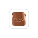 MIDEEO Gold/Silver Ankle Bracelets for Women,14K Gold Anklets for Women Waterproof Cuban Link Heart Beads Herringbone Rhinestone Anklets Set Layered Anklet Bracelets Gold Jewelry Gift