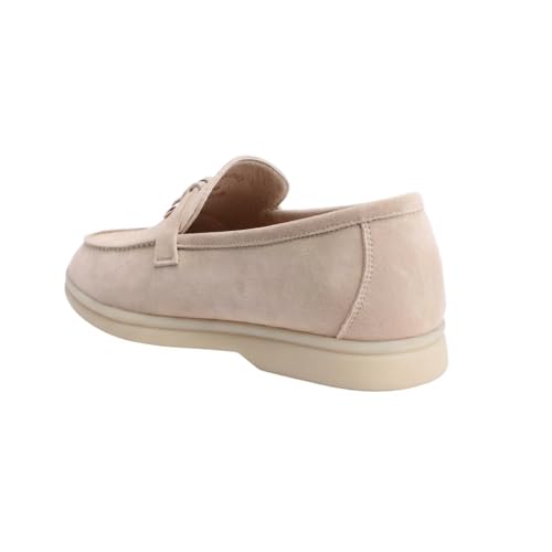 Image of Women's Summer Charms Suede Loafers - Premium Sheepskin Unlined Upper,Classic or Styles with Metal Detail for Casual, Office, Travel & All Day Wear