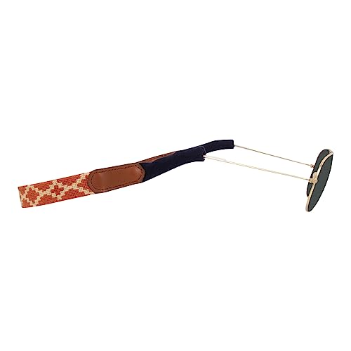 Image of Leather Hand-Stitched Needlepoint Sunglass Strap Retainer