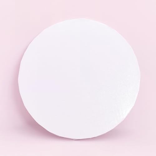 The Baked Studio - 10 Inch 12mm Thick Round White Gloss Drum Cake Boards (Pack of 5) - Image 3
