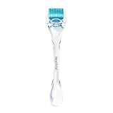 Derma Roller, Microneedling Roller with 200 Real Individual Titanium Needles, Professional Microneedle Roller for Men and Women Home Use - Pale Blue