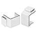 Cmple – Blank Keystone Jack Inserts for Keystone Wall Plates Plastic Filler Caps Snap-in Insert for Wallplate, Faceplate - 10 Pack, White