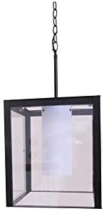 Whitfield Lighting CH651-11BK Mandy - One Light Pendant, Black Finish with Clear Glass