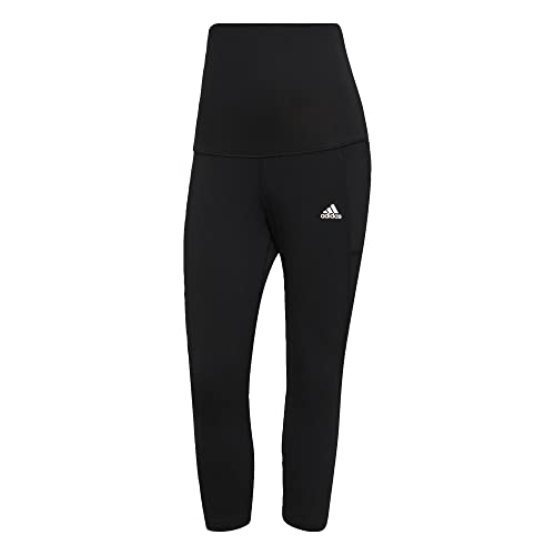 Mallas de deporte premamá Adidas de largo 3/4 en color negro y blanco talla XL