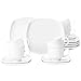 Produktbild Seltmann Weiden 4052212122489 Kaffeeservice 18-teilig eckig Lido weiß, Porzellan, 220 milliliters, Bunt