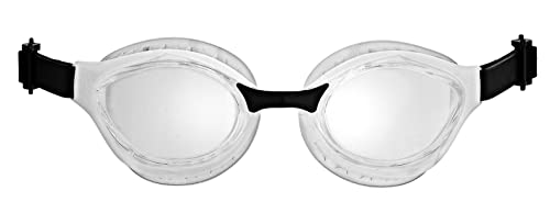 Arena Air-Bold Swipe Anti-Fog Training Swim Goggles For Men And Women Non-Mirror Lens Air Seals Technology, Clear/White/Black #TOP1