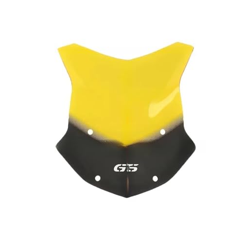 Pare-brise moto BMW GS 1200 1250 noir et jaune aérodynamique haute protection