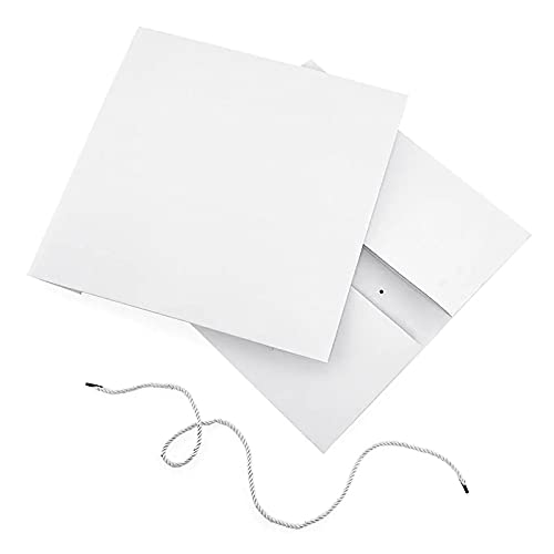 Paper Mart White Hat Boxes, 18 x 18 x 7 Inches, Pack of 25, Extra Large Gift Boxes With Lids for Presents or Christmas Wreaths