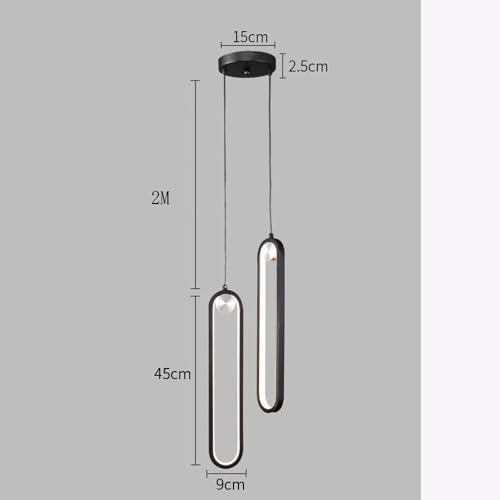 Lampe suspendue design LED à 2 têtes pour chevet et cuisine - 4