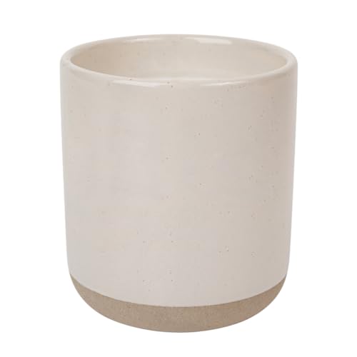 Sweet Water Decor Stoneware Planter for Succulents and Plants, Small Modern Plantern for Home Decor, Handcrafted Indoor & Outdoor Plant Pot, 3.5" L x 3.5" W x 4" H (Cream)