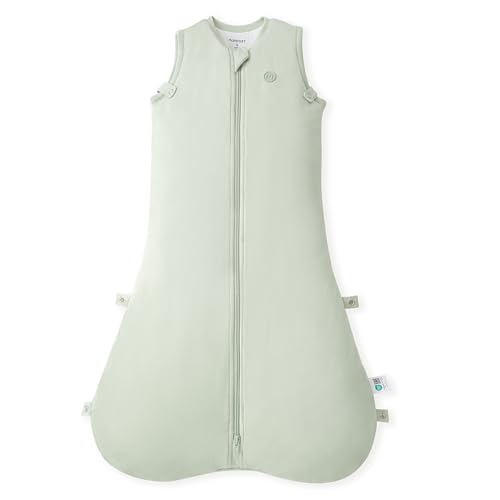Image of Momcozy Sleep Sack for Baby 0-6 Months, 1.5 TOG Baby Wearable Blanket with Supportive Plush Filling, Two-Way Zipper for Easy Diaper Changes, Snap-Fit Design for Growing Babies, Small, Green