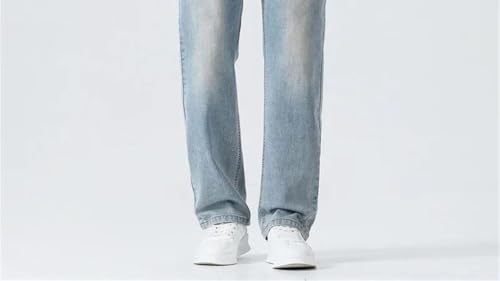 Men's Lyocell Business Jeans, Thin, Casual Straight-Leg, Fashionable, Loose, Comfortable Trousers3