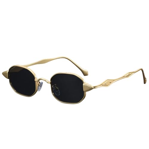 Lunettes de soleil rectangulaires tendance accessoires de mode métal homme femme