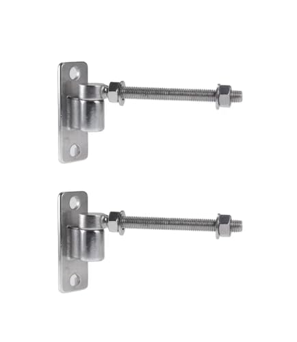 Image of Stainless Steel J Bolt Gate Hinge with Dia M12 for Wood Fence, Heavy Duty Gate Hinge for Metal Gate Farm Gate (10 inch (2 Pack))