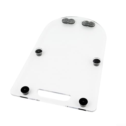 Alfombrilla deslizante acrílica para Thermomix TM7, 40,5 x 25,5 cm, base para electrodomésticos, base antideslizante, almohadilla protectora negra (transparente)