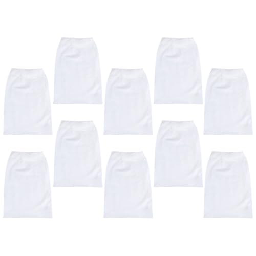 Veemoon Calcetines para Skimmer de Piscina 10 Unidades Filtro Reutilizable de Malla Fina Blanca Accesorios para Limpieza de Piscina Enterrada Cubierta Protectora para Filtro de Agua