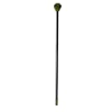 Pacific Giftware Alien Head Resin Walking Stick Cane, 35-Inch Green and Black Decorative Novelty Cane with Glowing Red Eyes, Halloween Costume Accessory, Sci-Fi Themed Prop for Cosplay