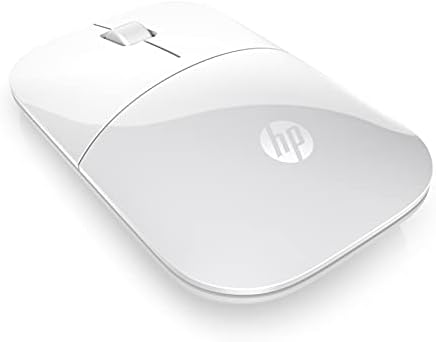 HP Z3700 White 2.4 GHz USB Slim Wireless Mouse with Blue LED1200 DPI Optical Sensor, Up to 16 Months Battery Life
