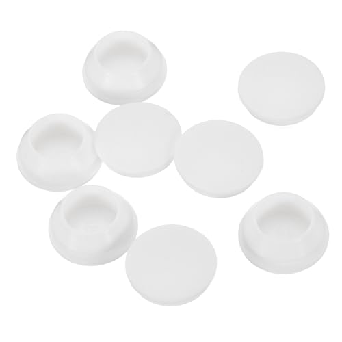 Image of uxcell 16 Pcs Silicone Plugs, Rubber Round Snap in Locking Hole Plugs for 18-19mm Hole, Hole Stoppers Waterproof Hole Plug for Metal Tube, Furniture End Caps Inserts, White
