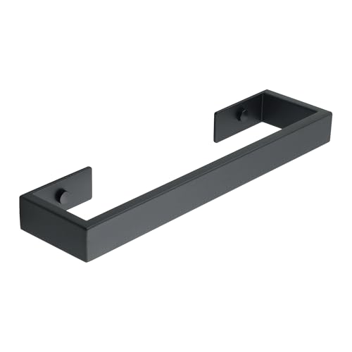 Mooche Toallero negro montado en la pared, soporte para toallas de baño, barra de toalla de acero inoxidable SUS304, toalleros de 30 cm para baños, cocinas, inodoros y salas de estar