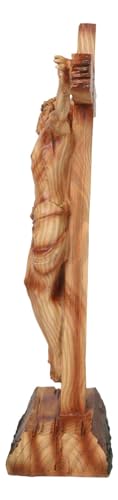 Ebros Grande 38,7 cm de altura Jesus Cristo com Coroa de Espinhos Crucificado na Cruz Placa de Mesa