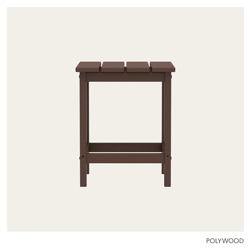 Image of POLYWOOD ECT18MA Long Island 18 inch Side Table, Mahogany