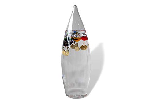 Galileo Thermometer Bullet Shaped Temperature Gauge Multicolored