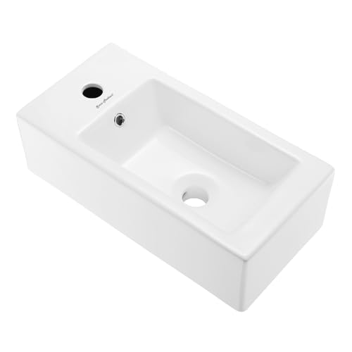 Swiss Madison Well Made Forever SM-WS315 Voltaire Wall Hung Sink, Glossy White by Swiss Madison Well Made Forever - Used condition - CA$73.83
