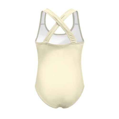Image of Girls One Piece Swimsuit Axolotl Cross Back Straps Bathing Suit Lightweight Quick Dry Gymnastics Leotard