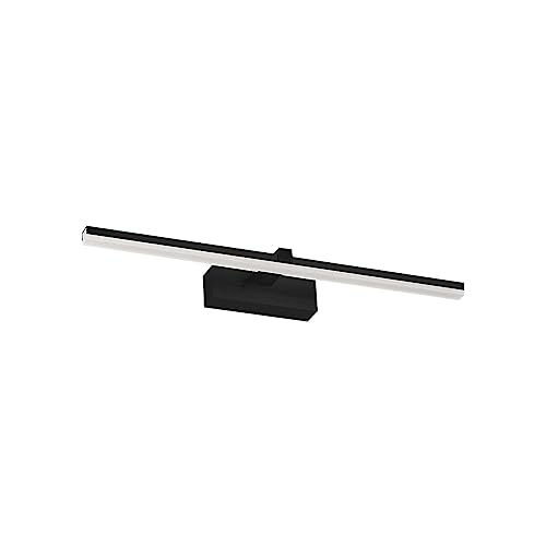 Applique murale LED étanche pour miroir de salle de bain moderne avec finition noire 41cm
