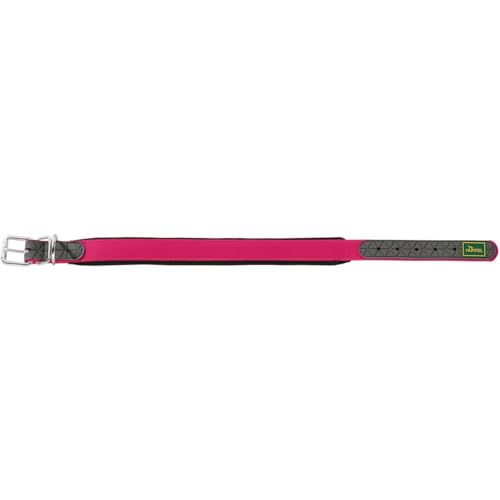 HUNTER Hundehalsband CONVENIENCE COMFORT, Farbe: himbeer, Mit Neopren-Polsterung, witterungsbeständig, pflegeleicht, ideal für Sport & Freizeit, Größe: 60