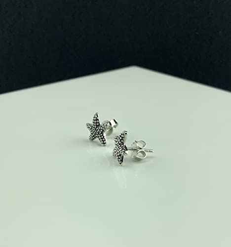 Sterling Silver Nautical Starfish Stud Earrings - 5Mm #TOP5