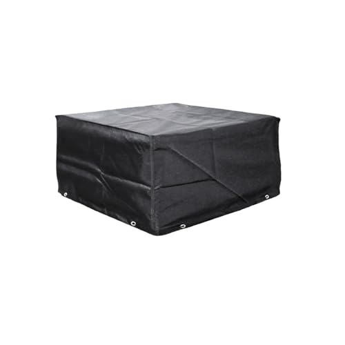 Image of Cozy Bay EZBreathe Malta Footstool Cover in Black - Outdoor Furniture Protector Rain Cover, Breathable Membrane Technology, UV and Weather Resistant Ripstop Fabric