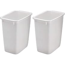 Rubbermaid 2806TP-WHT 36QT Open Wastebasket, White Pack of 2
