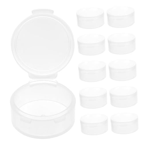 NESTINGHO 15個 透明丸型小物収納ケース 耳栓やイヤリング収納に 携帯便利で多機能プラスチック容器 大容量で旅行や日常使いに適応