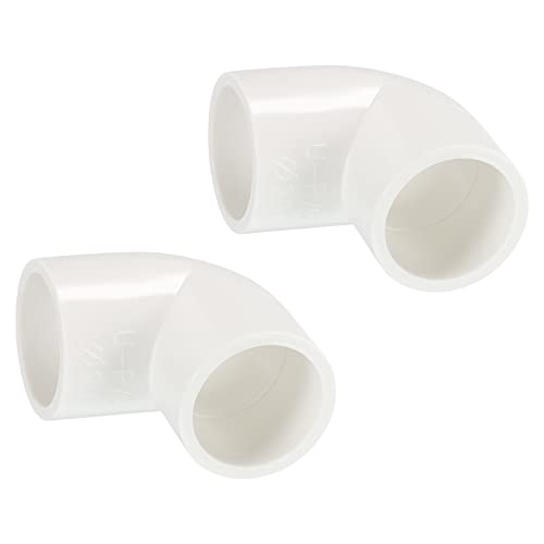 QUARKZMAN 2 Paquete PVC Tuberías Montajes - Agua Tubería Conectores Rápidos Adaptadores, Acoplamiento Enchufe 90 Grados Codo, Aplicar a Exterior/Jardín (20mm ID)