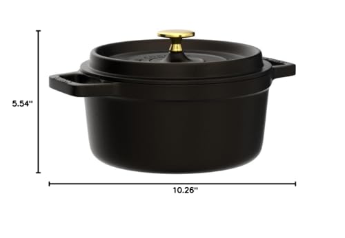 Image of STAUB 40509-487-0 Cocotte Round 20cm Black