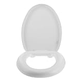 SHOWERORO Asiento de Inodoro Ergonómico de Espuma Eva Acolchado, Tapa Blanda V Tipo Gruesa para Personas Mayores y Discapacitados, Accesorio Baño Cierre Suave, Fácil Limpieza y Uso Doméstico