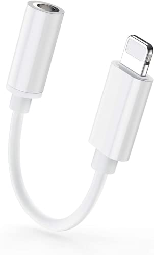 AVOLVO IPhone Headphone Jack Adapter for Lightning to 3.5mm Audio Converter Aux Dongle Cable Support Calling Compatible with iPhone 15/14/13/12/11/XS/XR/X/8/7/iPad/iPod