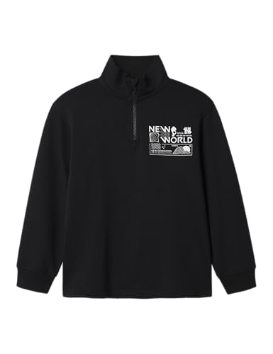 Sweat demi-fermeture éclair pull manches longues et coupe droite vêtement garçon