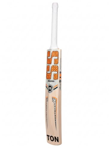 Image of Cricket Bat, Professional Grade Willow, Red and Black Design, Size 06 (Orange)