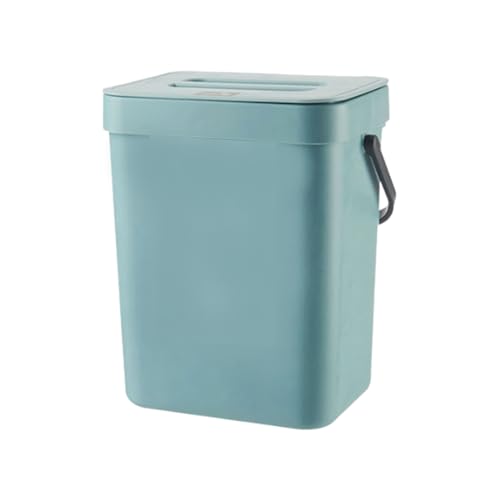 Genikeer Small Kitchen Compost Bin | Hanging Small Trash Can With Lid | Small Portable Garbage Box Compost Bucket | Countertop Compost Bin | Food Trash Can For Under Sink, Cabinet Door, Countertop