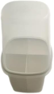 Black Pearl Toledo Cutlery Holder and Utensil Holder with Lid, Plastic Cutlery Organizer for Kitchen, Picnic, Home, BBQ, Party, Camping, Outdoor, Restaurant, White