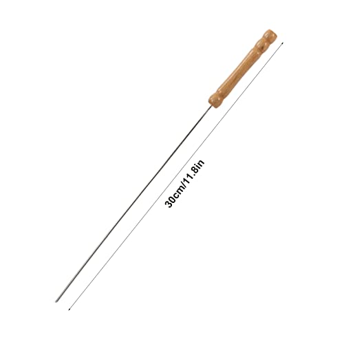Brochettes en acier inoxydable pour barbecue réutilisables avec manche isolé - 8