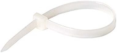 8" Inch Cable Ties Clear Self-Locking Nylon 6/6 18 LB 100 Pack Zip Cable Wire Ties Quick Bundle Easy Lock Straps Telephone Cat 5e Data Line Organizer
